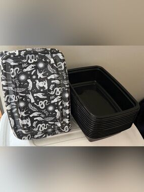 NEW 🖤 Goth Core Kitchen Food Storage Container Set ✨ Witchy Meal Prep 🪴